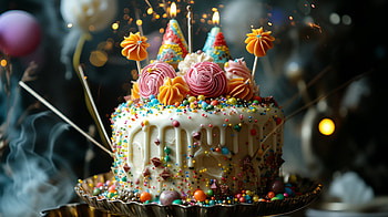 Festive Birtay Cake | Sparkling Celebration Background, birtay cake, cake, birtay, celebration, christmas ornaments HD wallpaper