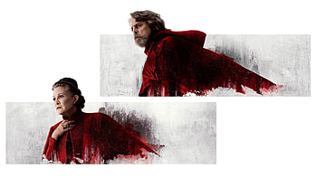 Princess Leia, Luke Skywalker, The Last Jedi, Star Wars HD wallpaper