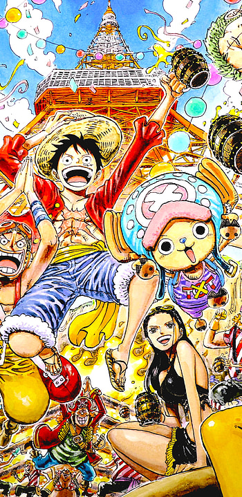 One Piece Celebration: Luffy & Crew Tokyo Tower , Anime, One Piece HD phone wallpaper