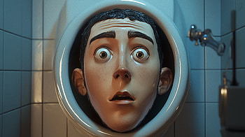 Skibidi Toilet : A Surreal Encounter in the Bathroom!, skibidi toilet, 3D animation, humor, character design, toilet HD wallpaper