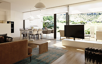 stylish living room interior design, caribbean style, country house, modern interior, living room, wooden small stick, living room idea HD wallpaper
