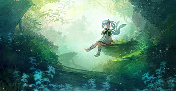 Nahida in Lush Forest – Genshin Impact, Nahida (Genshin Impact), video game, Genshin Impact HD wallpaper