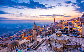 Mardin, evening, sunset, Mardin Castle, vintage city, Zinciriye Medresesi, Mardin panorama, Mardin cityscape, Turkey HD wallpaper
