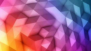 Rainbow polys pattern, Gradient , Multicolored design, Visual appeal HD wallpaper