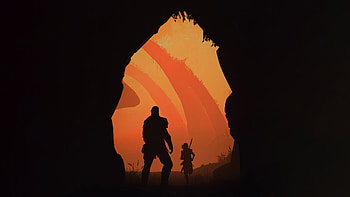 Kratos And Atreus God Of War Minimal , kratos, atreus, god-of-war, games, ps-games, dark, black HD wallpaper