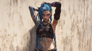 Jinx A Black Topped Vision, jinx-league-of-legends, league-of-legends, games, ai, artwork, digital-art, art, video-games HD wallpaper