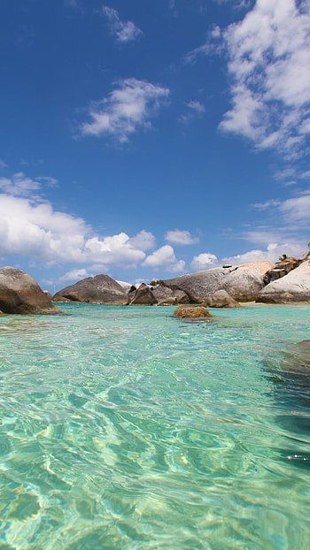 The Baths, Virgin Gorda, British Virgin Islands, Beaches HD phone wallpaper