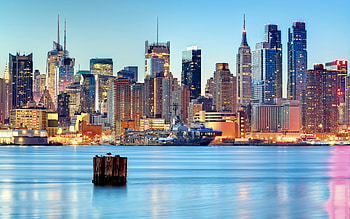 New York , Brooklyn Bridge, Urban skyline, City lights HD wallpaper