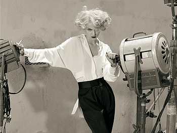 STARS AND ASTERISK, model, blonde, graphy, camera, bw, diva, woman, beauty HD wallpaper