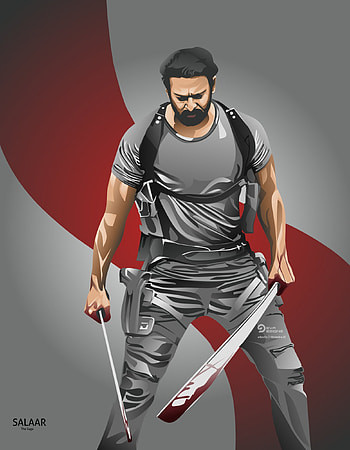 Prabhas, art, salaar, saaho, Adipurush HD phone wallpaper