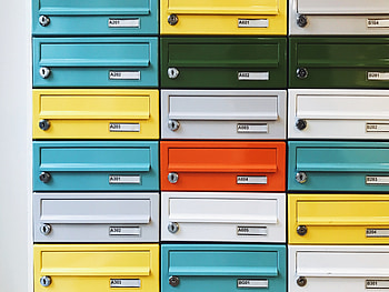 Multicolored, Motley, Minimalism, Cells, Cell, Rooms, Mail, Post Office HD wallpaper