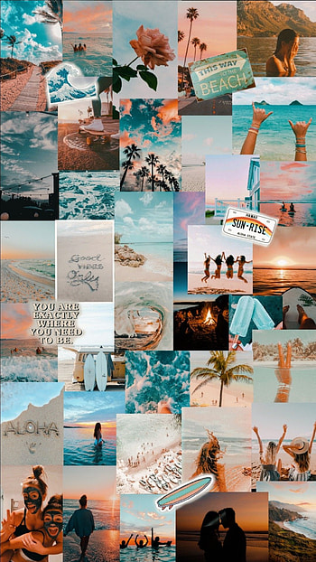 Summer aesthetic, collage HD phone wallpaper