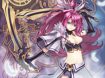 anime girl, girl, anime, sword HD wallpaper