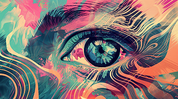Artistic Eye Abstract, artistic, eye, Abstract, colorful, digital illustration HD wallpaper