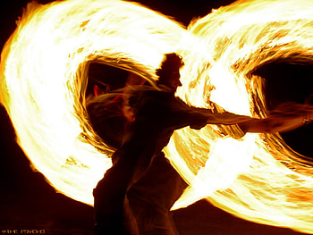 Fire Wall, worrior, sword, man, flames, male, fire HD wallpaper