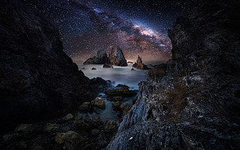 Milky Way, Starry Sky, , Sky, Stars HD wallpaper
