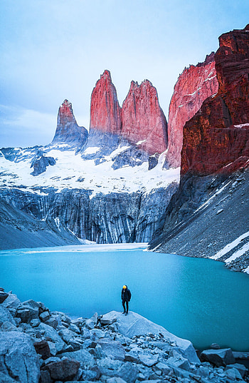 Nature, Mountain, Lake, Seclusion, Privacy, Journey, Human, Person, Tourist HD phone wallpaper
