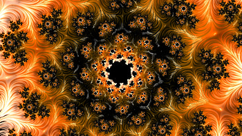 Trippy Psychedelic Fractal, colorful, colors, orange (Color), black, Abstract, fractal, abstract black HD wallpaper