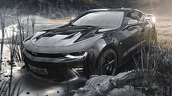 Chevy Camaro Black , chevrolet-camaro, chevrolet, cars HD wallpaper