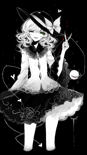 Monochrome Koishi Komeiji — Touhou , monochrome, Anime, Touhou HD phone wallpaper