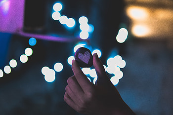 Love, Rock, Glare, Hand, Stone, Heart HD wallpaper