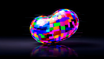 Vibrant Jelly Bean, jelly bean, colorful, 3D Art, Abstract, digital design HD wallpaper