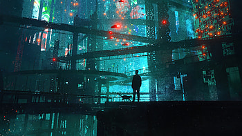 Sublime World , scifi, cat, boy, artist, artwork, digital-art HD wallpaper