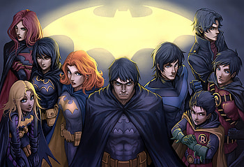 Bat Family Unmasked, batman, batgirl, robin, nightwing, superheroes, artwork, artist, deviantart HD wallpaper