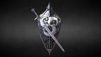 Dark knight sword, Shield set HD wallpaper