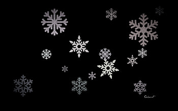 Snowflakes, winter, white, by cehenot, black, snowflake, silver HD wallpaper