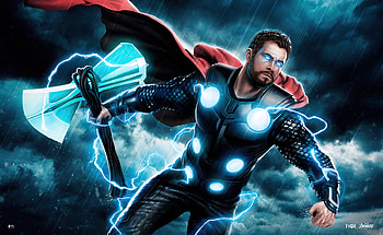 Thor Lightning , thor, superheroes, artist, artwork, digital-art, artstation HD wallpaper