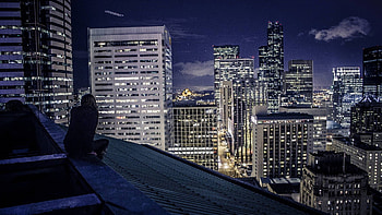 Rooftop, 2560x1080 resolution, Rooftops, Red building HD wallpaper
