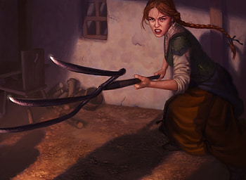 Self Defense, lady, winona nelson, cg, art, weapon, girl, defense, female HD wallpaper