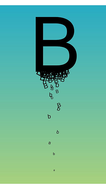 B Letter, Falling Letters, falling HD phone wallpaper