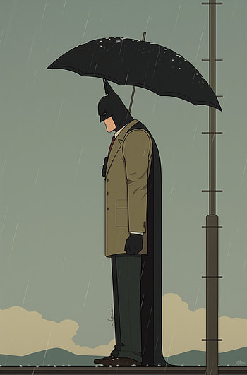 Batman in the Rain - , Comic, Batman, rain HD phone wallpaper