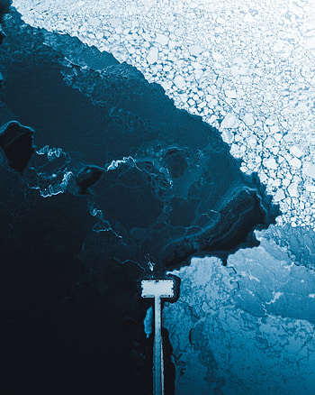 Nature, Ice, View From Above, Lake, Pier, Frozen HD phone wallpaper