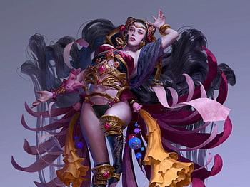 Fantasy girl, blue, pink, frumusete, sohee kim, fantasy, girl, luminos HD wallpaper
