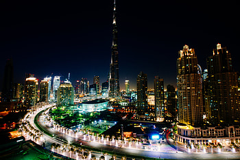 Building, United Arab Emirates, Dubai, Night, , City, Cityscape, Light, Skyscraper, Cities HD wallpaper