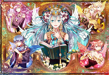 Angels, miku, luka, hatsune, vocailoid, rin HD wallpaper