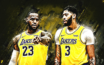 James & Davis, NBA, anthony davis, lebron james, los angeles lakers HD wallpaper