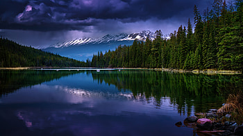 Alberta Lake, lake, nature HD wallpaper