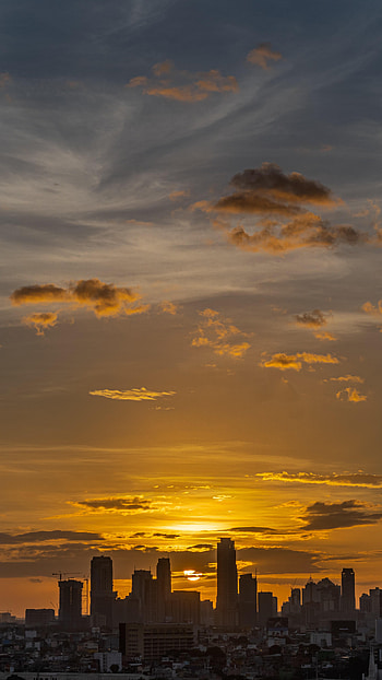 Cities, Sunset, Twilight, City, Building, Dusk, View HD phone wallpaper