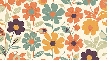 Vintage Blossom: Retro Floral, Floral Pattern, Flower HD wallpaper