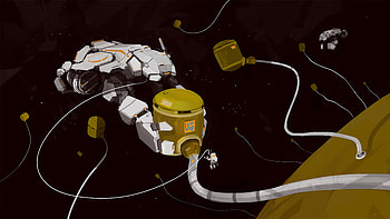 Art, Universe, Spaceship, Cosmonaut HD wallpaper