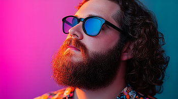 Chic Hipster Vibes - Ultra, man, hipster, portrait, sunglasses, beard HD wallpaper