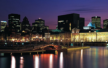 Cities, Sea, Night, City, Canada, Ocean, View, Vancouver, North, Montreal HD wallpaper