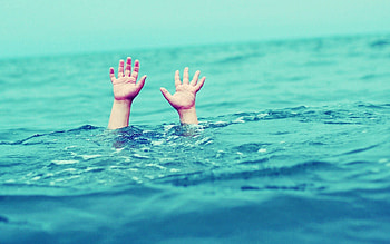 Waves, Palms, Miscellanea, Miscellaneous, Palm, Hands, Child, Drowning HD wallpaper