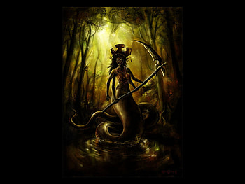 Female Creature, creature, fantasy, dark, female HD wallpaper