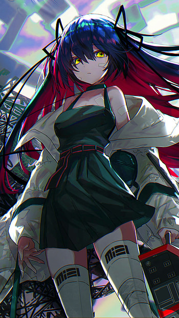 Vivid Anime Girl : Neon Nights, Anime, girl, anime girl HD phone wallpaper
