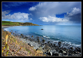 Ancient, blue, landscape, popular, colors, wild, panorama, waves, seascape, clouds, nature, sky, water, places HD wallpaper